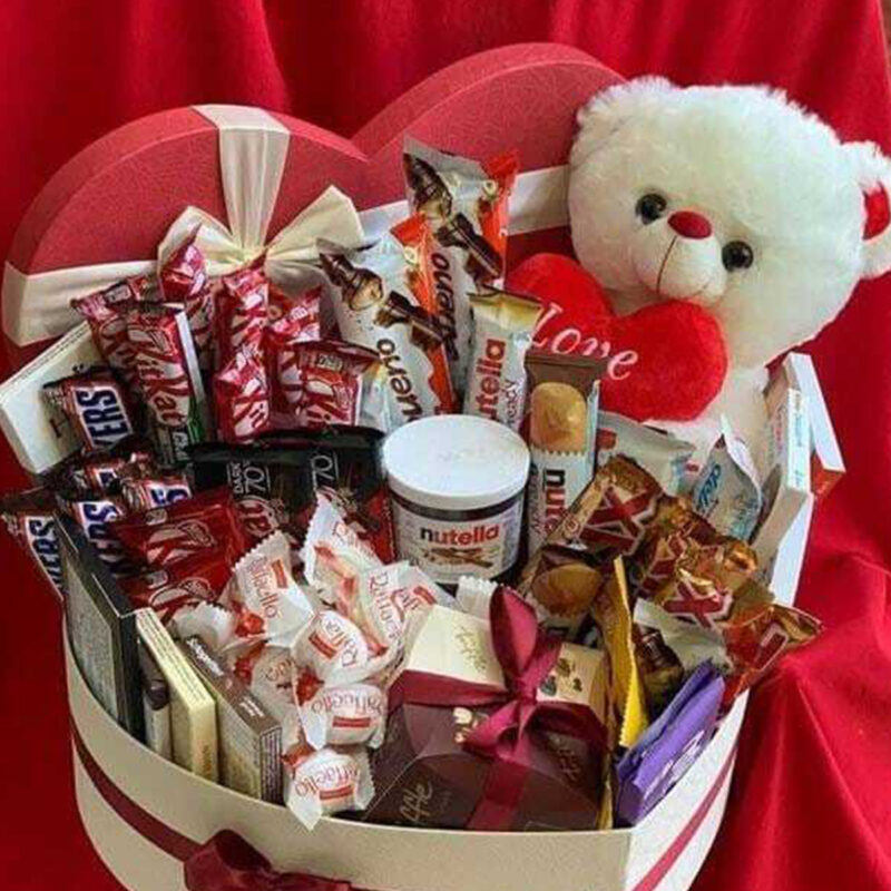Deluxe Chocolate Hamper with Teddy Bear